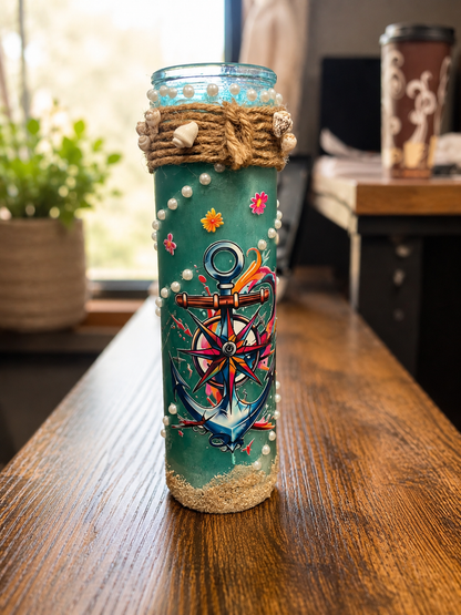 ⚓ Anchored in Paradise Pillar Candle