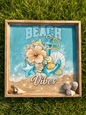 🌊 Beach Vibes Framed Coastal Sign