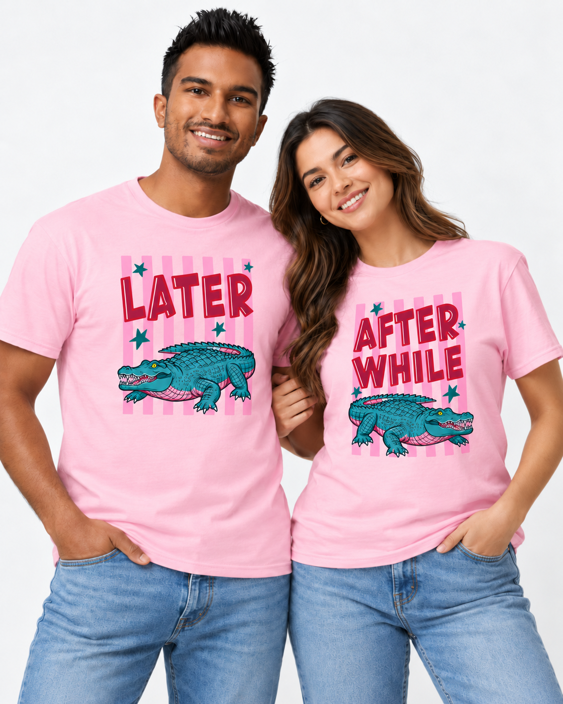 Later / After While – Matching Unisex Tee Set 🐊✨