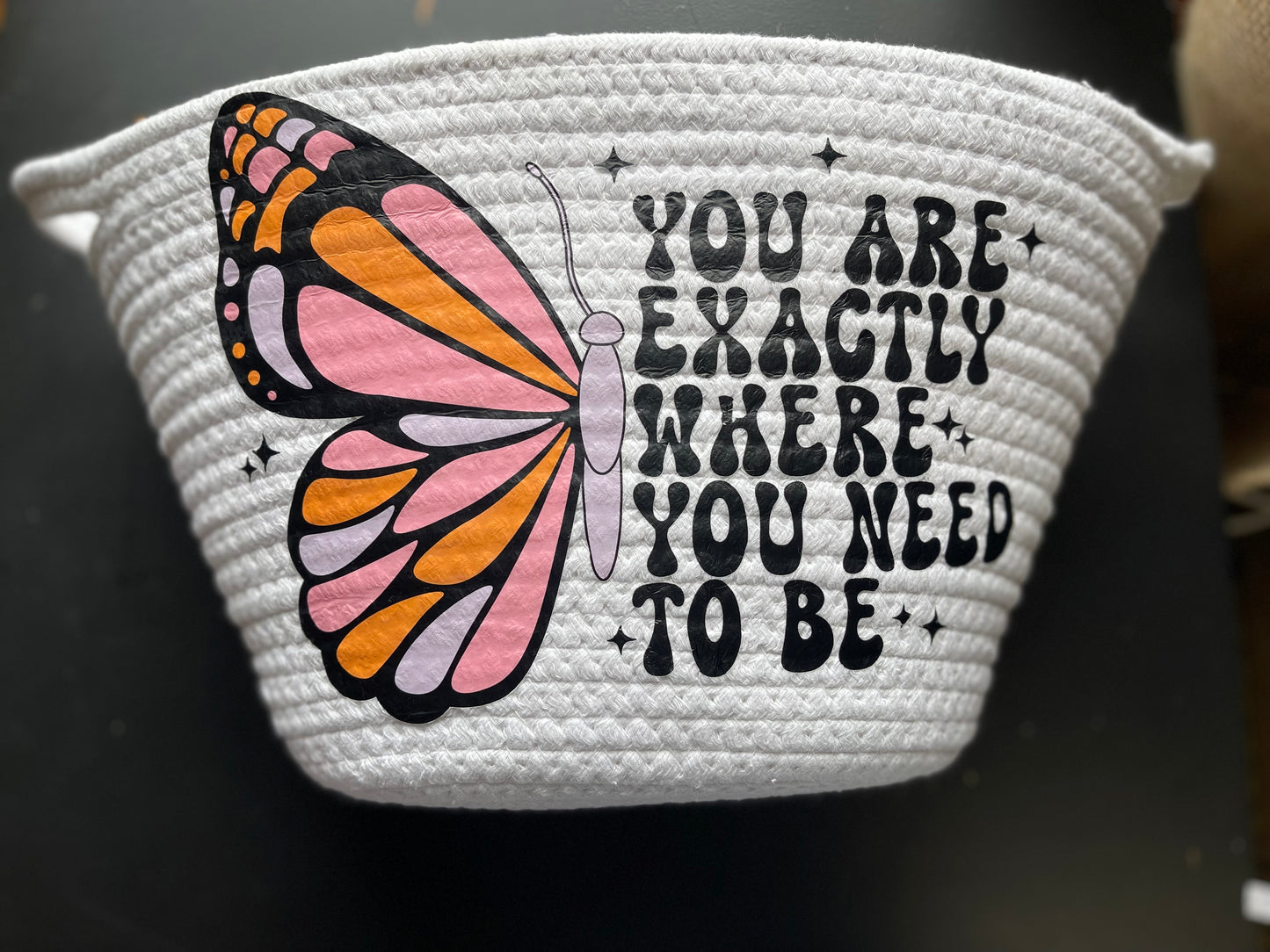 🦋 Exactly Where You Need to Be Rope Basket