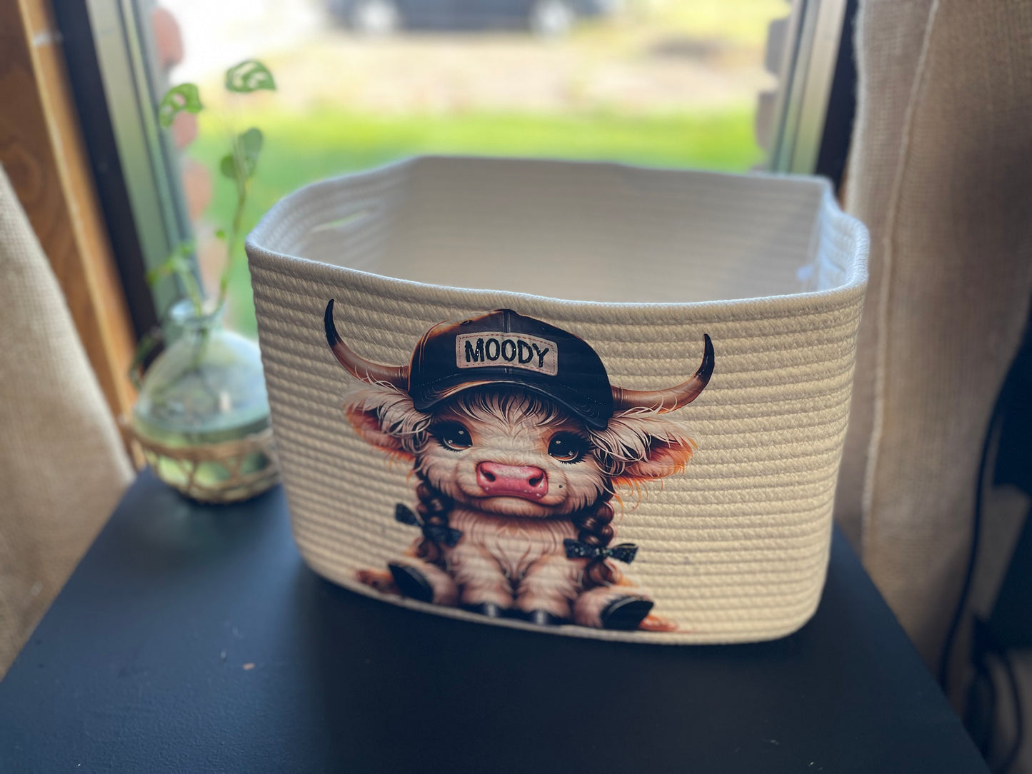 🐮🖤 Moody Moo Rope Basket 🖤🐮