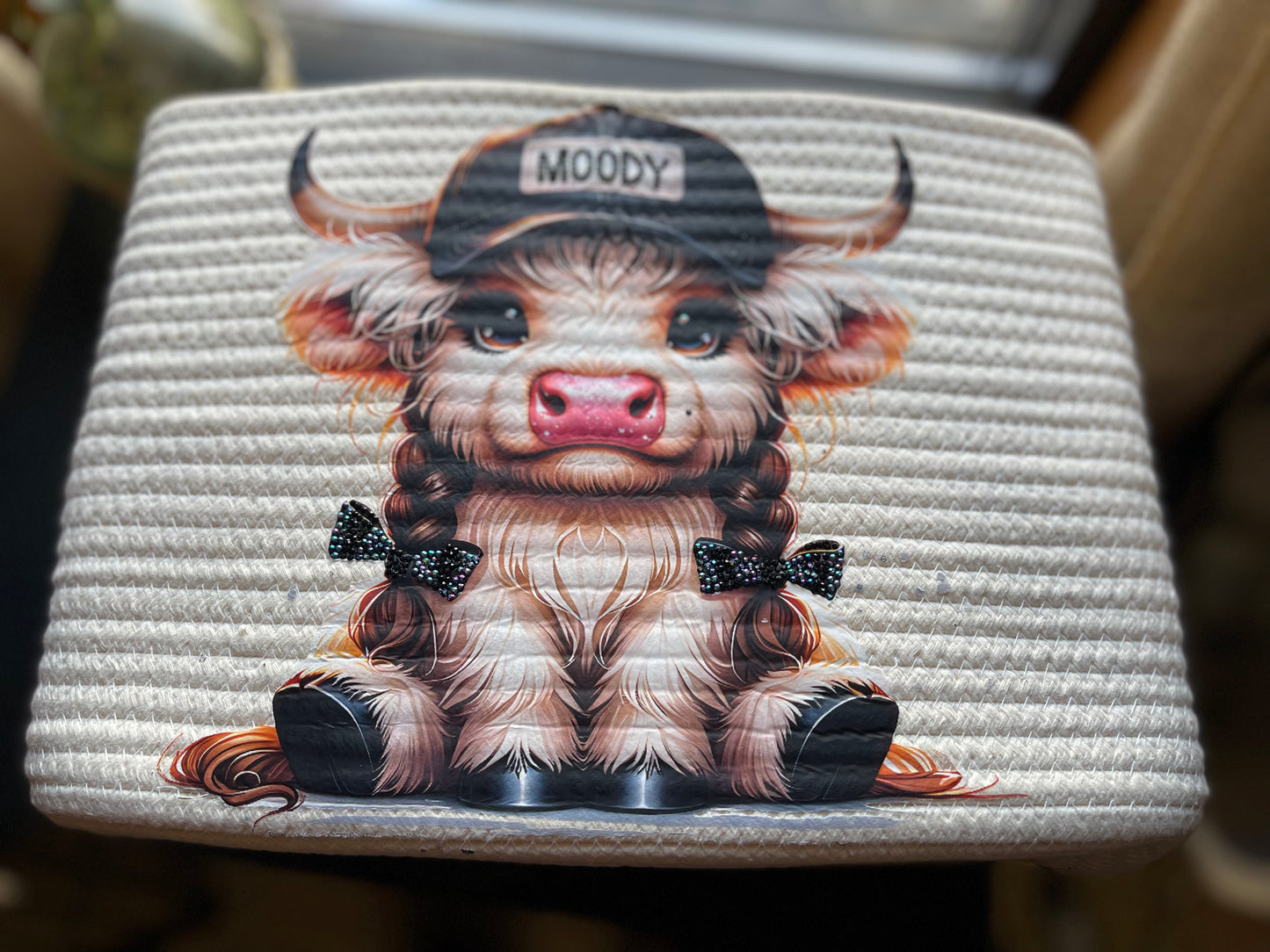 🐮🖤 Moody Moo Rope Basket 🖤🐮