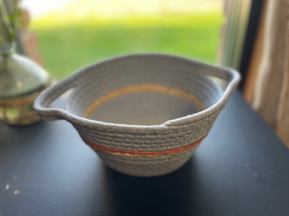 🍂🎀 Autumn Bow Rope Basket – Small 🎀🍂